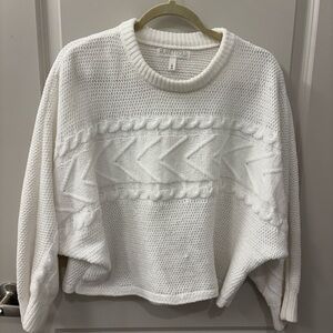 Cropped White Women’s Sweater
